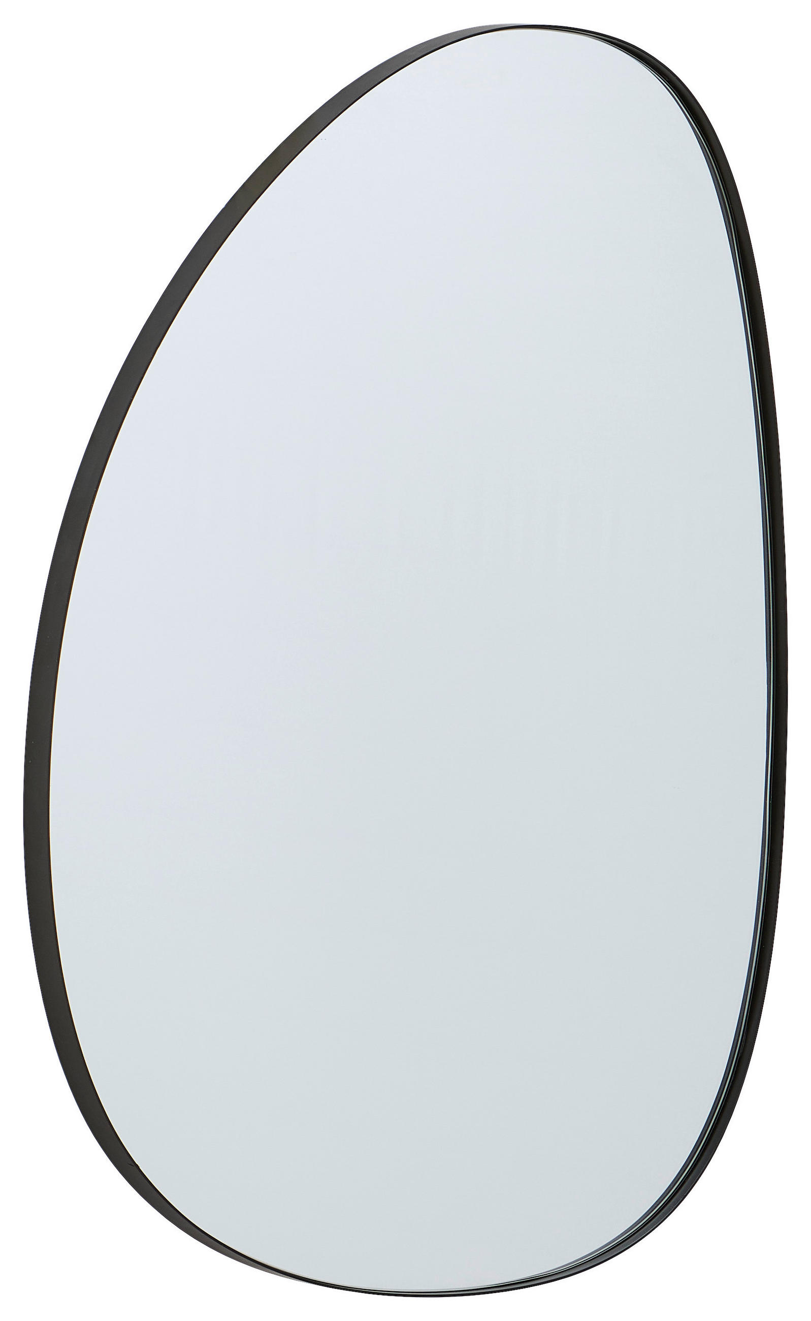 WANDSPIEGEL 60/80/2,5 cm    in Freiform  - Schwarz, MODERN, Glas/Holzwerkstoff (60/80/2,5cm) - MID.YOU