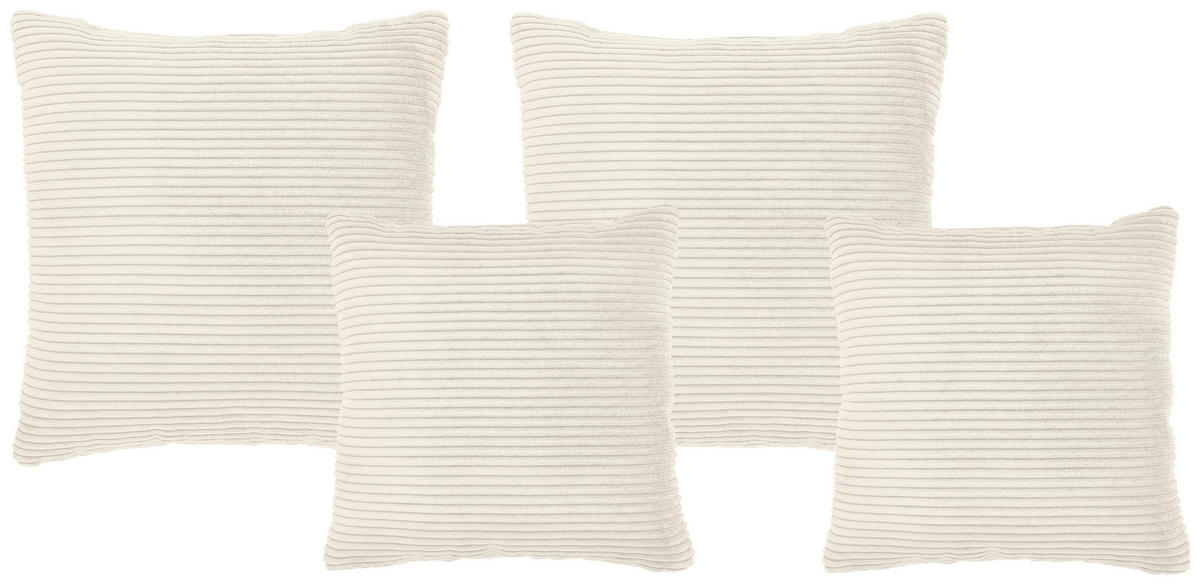 ZIERKISSENSET  42/53/42/53 cm   - Creme, Konventionell, Textil (42/53/42/53cm) - Livetastic