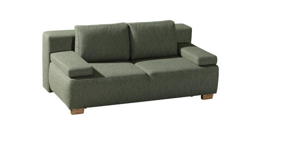 BOXSPRINGSOFA Grün  - Naturfarben/Grün, MODERN, Holz/Textil (205/93/108cm) - Novel