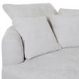 ECKSOFA Grauweiß Chenille  - Grauweiß/Schwarz, KONVENTIONELL, Textil/Metall (140/275cm) - Carryhome