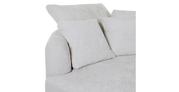 ECKSOFA Grauweiß Chenille  - Grauweiß/Schwarz, KONVENTIONELL, Textil/Metall (140/275cm) - Carryhome