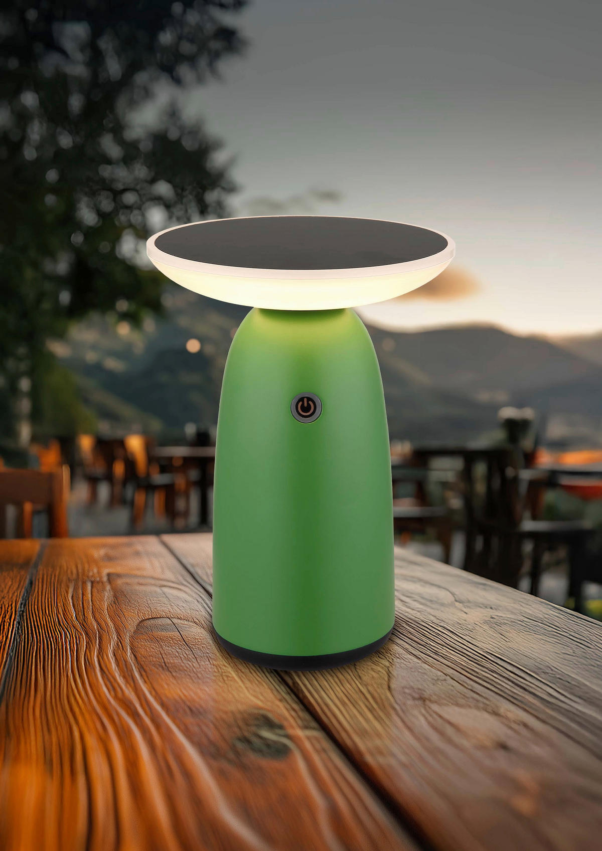 SOLARLEUCHTE  - Opal/Schwarz, Design, Kunststoff/Metall (16/22,5cm) - Globo