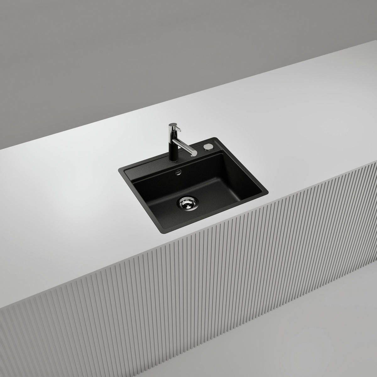SPÜLE MONN100FBSTO  - Grau, Basics, Stein (57/29/51cm) - Schock