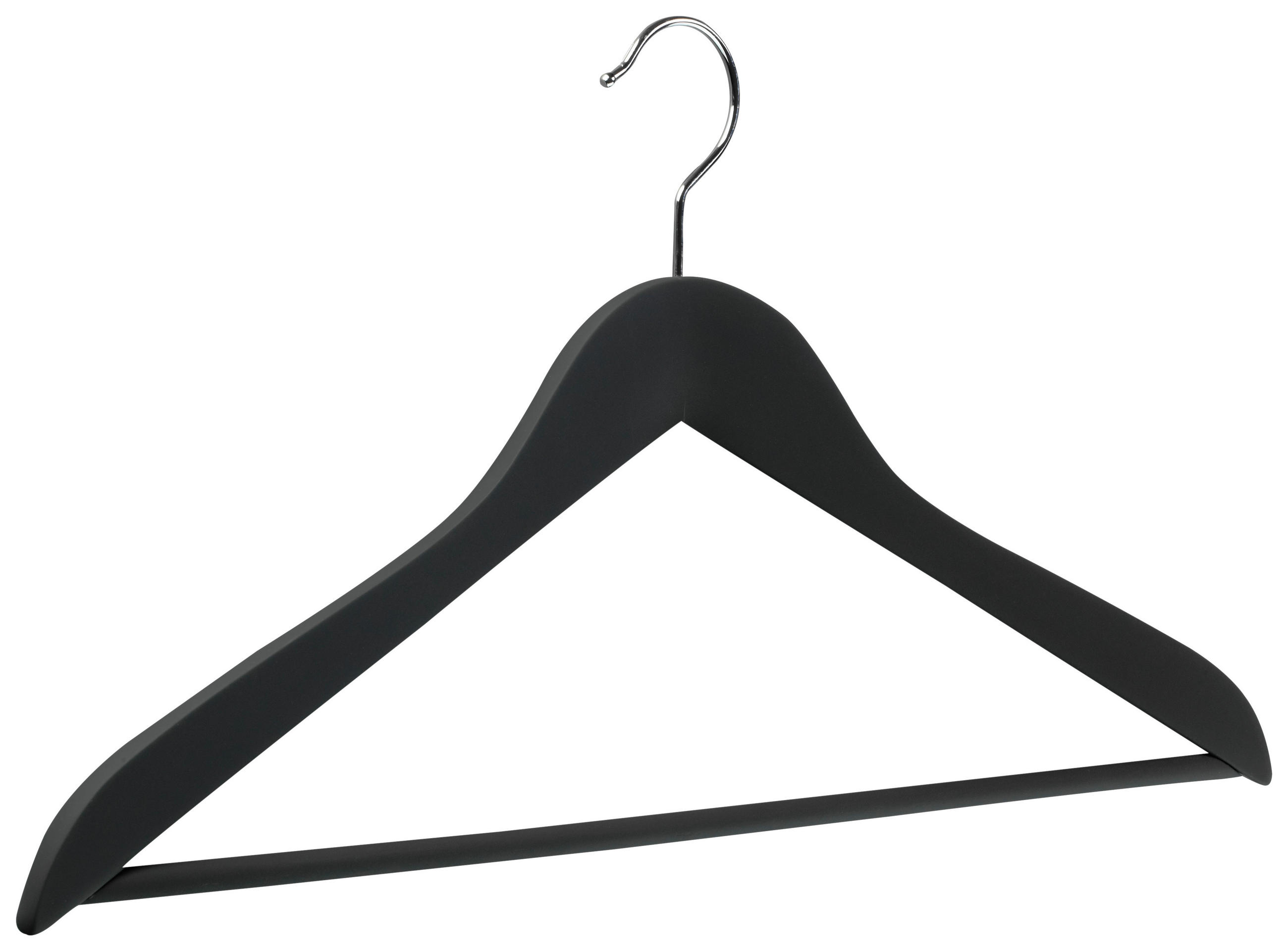 ŠATNÍ RAMÍNKO - šedá/barvy stříbra, Basics, kov/dřevo (45cm)