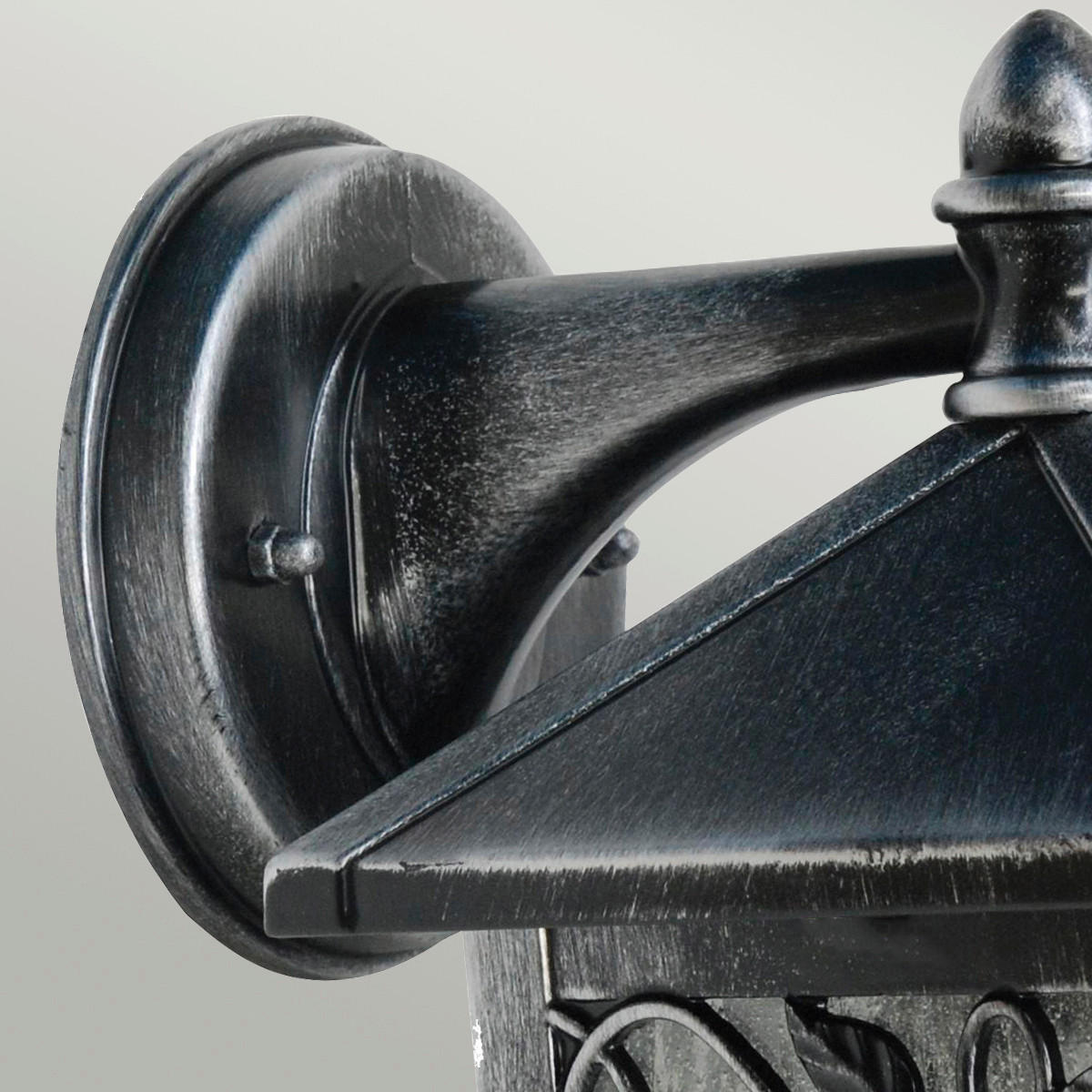 AUßENWANDLEUCHTE 15/26,2/19 cm   - Silberfarben/Schwarz, KONVENTIONELL, Glas/Metall (15/26,2/19cm) - Elstead Lighting