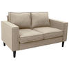 2-SITZER-SOFA in Leinenoptik Beige  - Beige/Schwarz, Basics, Holz/Textil (141,5/84/83cm) - P & B