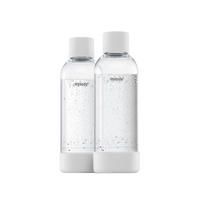 WASSERSPRUDLER-FLASCHE 2er Pack 1,0ltr.  - Weiß, Basics, Naturmaterialien/Kunststoff (8.7/26.7cm) - mysoda