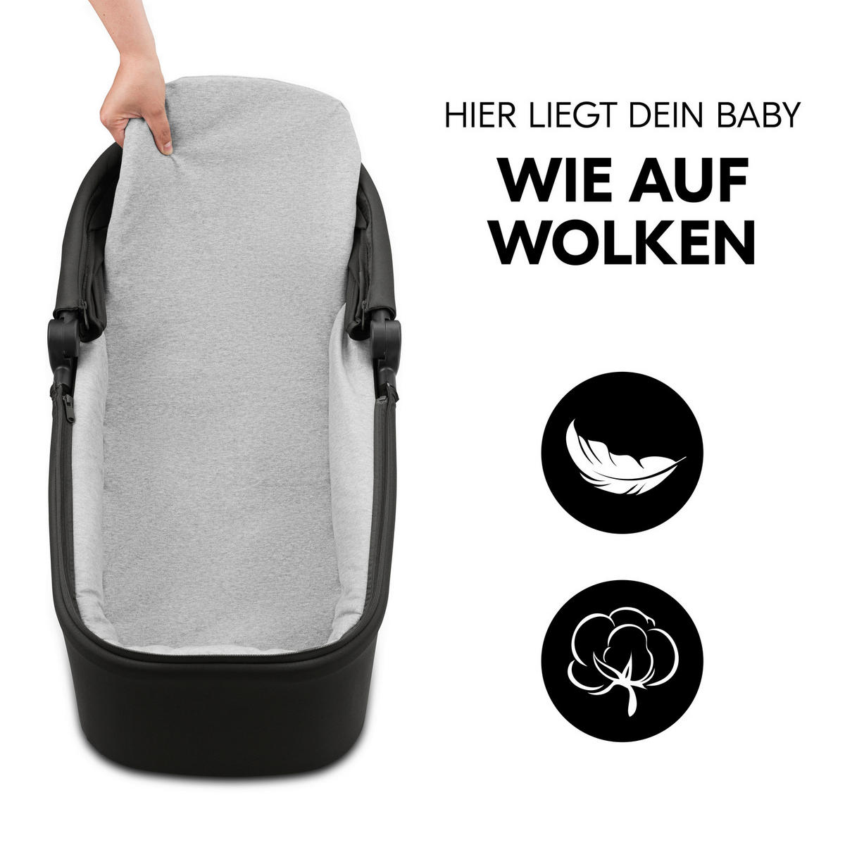 KOMBIKINDERWAGEN  Move N Care Set  Black  - Schwarz, Basics, Kunststoff/Textil (61/105/100cm) - Hauck