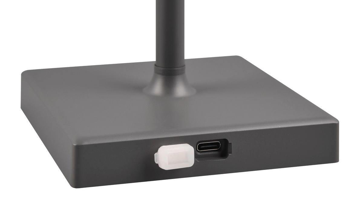 PORTABEL LAMPA Sanchez 13/30 cm   - vit/antracit, Klassisk, plast (13/30cm)