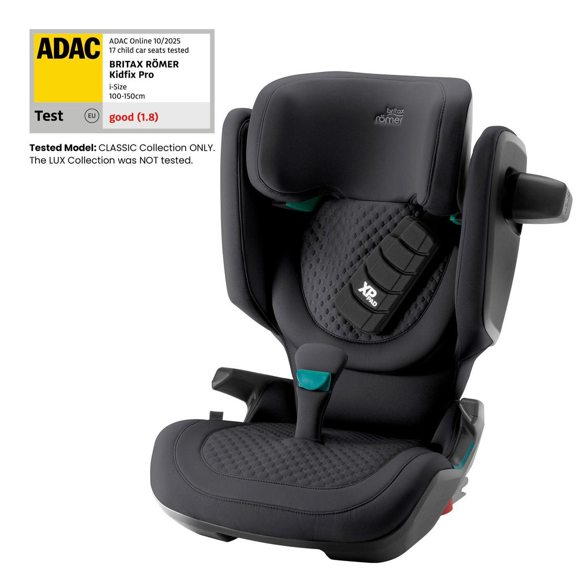 KINDERAUTOSITZ Kidfix Pro  - Schwarz, Basics, Kunststoff/Textil (48/83/42cm) - Britax Römer