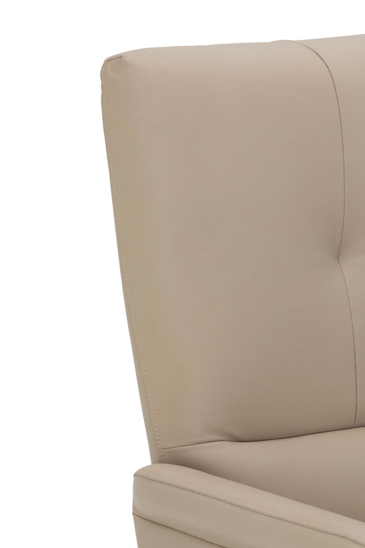 RELAXSESSEL Lederlook Echtleder    - Beige/Schwarz, KONVENTIONELL, Leder/Textil (75/111/90cm) - Livetastic