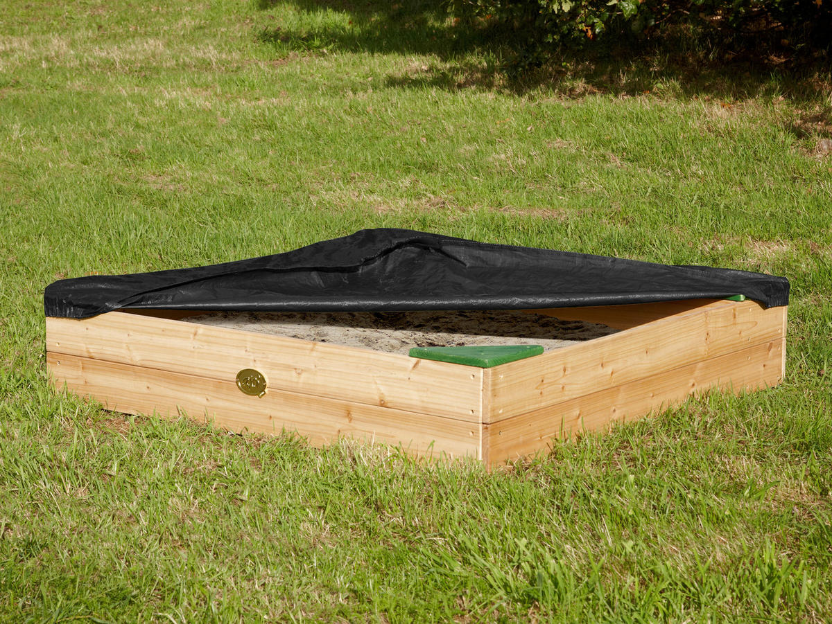 SANDKASTEN  - Braun/Grün, Konventionell, Holz/Textil (115/22/115cm)