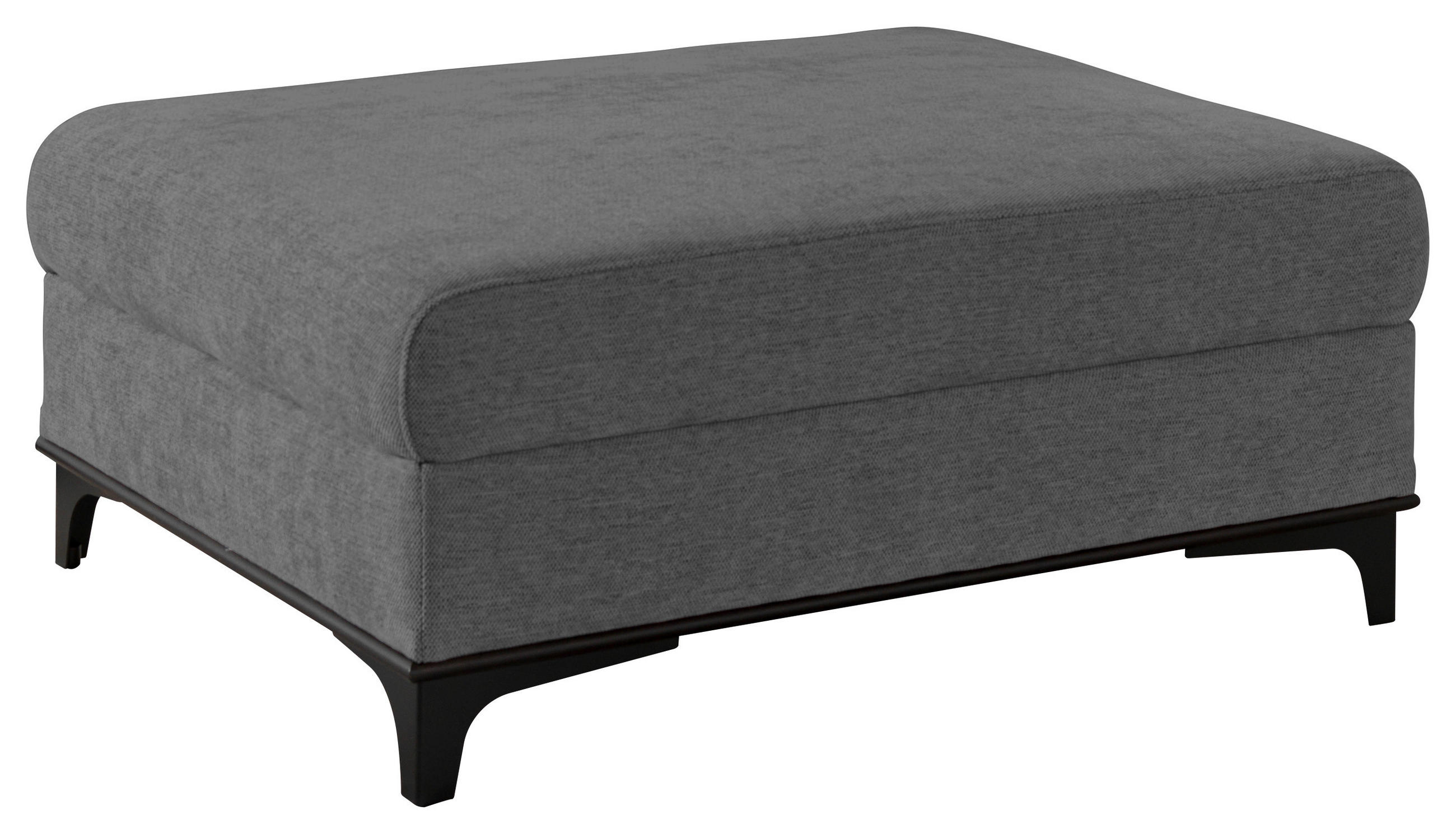 HOCKER Webstoff Grau  - Schwarz/Grau, Design, Holz/Textil (100/41/78cm) - Stylife