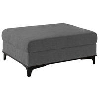 HOCKER Webstoff Grau  - Schwarz/Grau, Design, Holz/Textil (100/41/78cm) - Stylife
