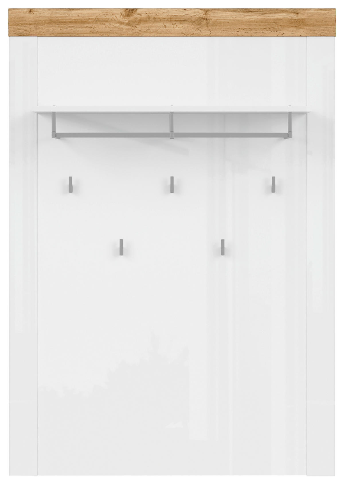 ŠATNÍ PANEL, bílá, dub wotan, 92,5/132/24,5 cm - bílá/dub wotan, Design, kompozitní dřevo (92,5/132/24,5cm) - Carryhome