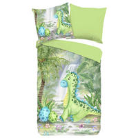 JUGENDBETTWÄSCHE Dani Renforcé 135/200 cm  - Grün, Design, Textil (135/200cm)