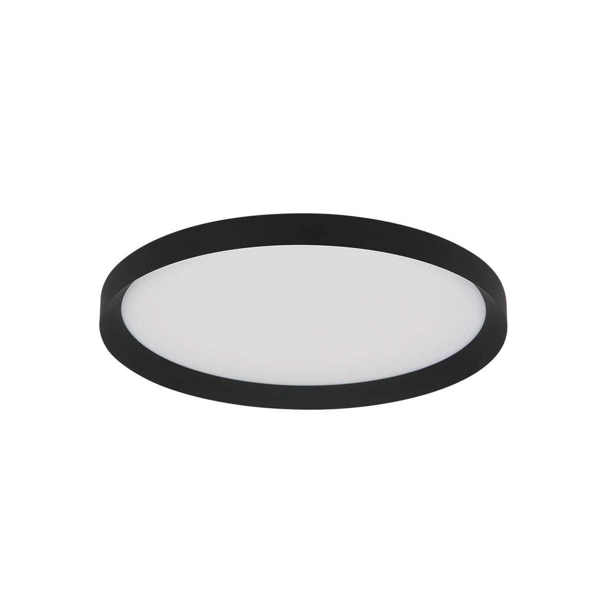 LED-DECKENLEUCHTE Ringlede 40/7 cm   - Schwarz, KONVENTIONELL, Kunststoff/Metall (40/7cm)