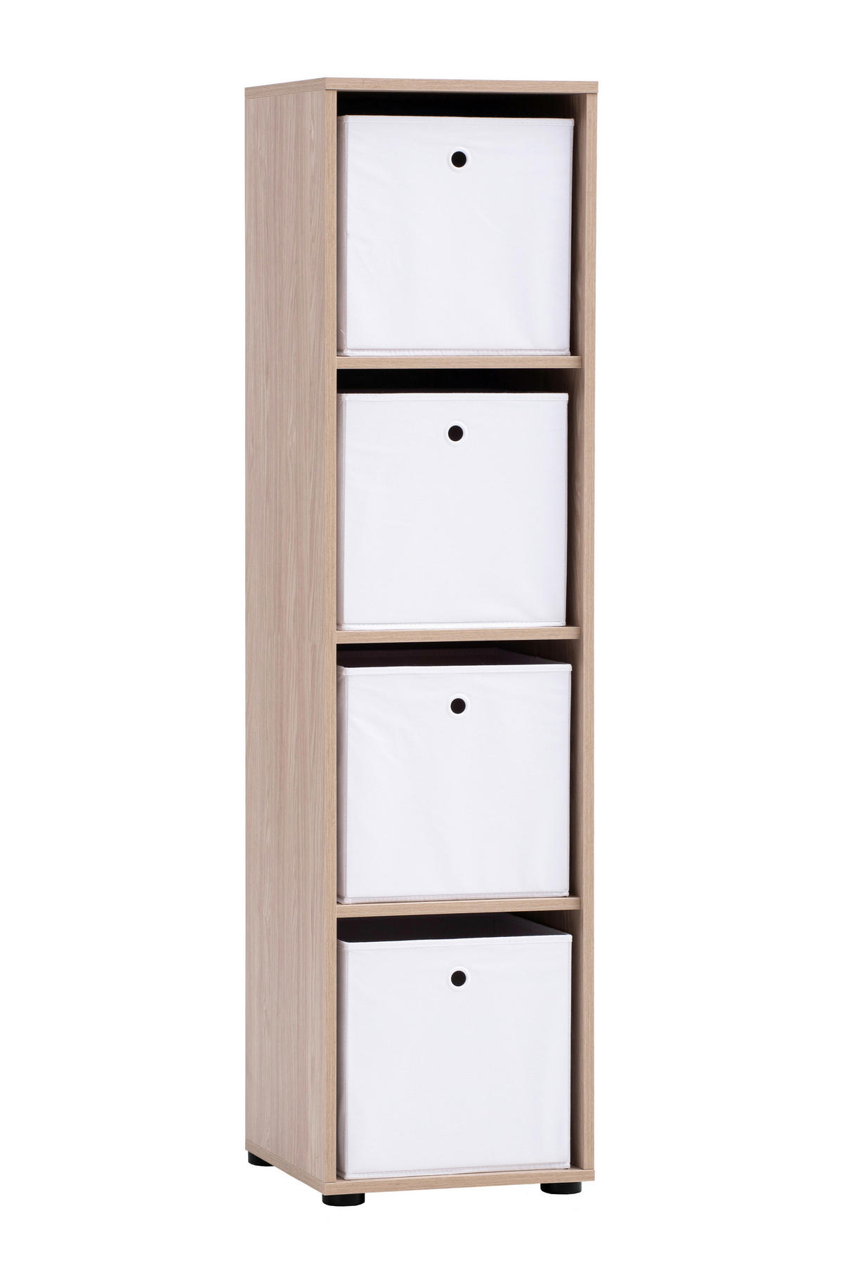 REGAL Eichefarben  - Eichefarben/Schwarz, MODERN, Holzwerkstoff/Kunststoff (38,2/150/38,2cm) - MID.YOU