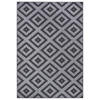 OUTDOORTEPPICH 120/170 cm Twin Grau, Schwarz  - Schwarz/Grau, Basics, Kunststoff (120/170cm)