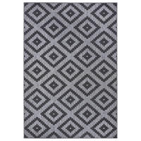 OUTDOORTEPPICH 120/170 cm Twin Grau, Schwarz  - Schwarz/Grau, Basics, Kunststoff (120/170cm)