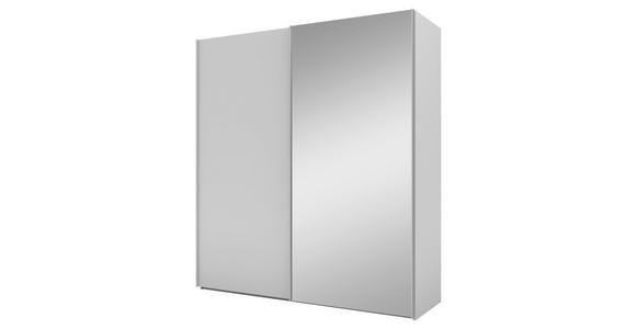 SCHWEBETÜRENSCHRANK 200/223/69 cm 2-türig Grau - Alufarben/Grau, KONVENTIONELL, Glas/Holzwerkstoff (200/223/69cm) - Novel