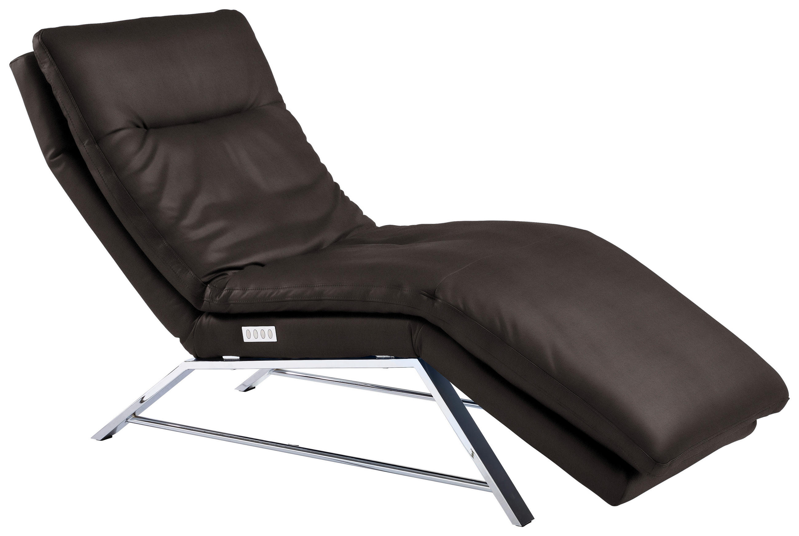 LIEGE in Echtleder Dunkelbraun  - Chromfarben/Dunkelbraun, Basics, Leder/Metall (75/91/170cm) - Chilliano