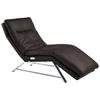 LIEGE in Echtleder Dunkelbraun  - Chromfarben/Dunkelbraun, Basics, Leder/Metall (75/91/170cm) - Chilliano