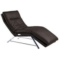 LIEGE in Echtleder Dunkelbraun  - Chromfarben/Dunkelbraun, Basics, Leder/Metall (75/91/170cm) - Chilliano
