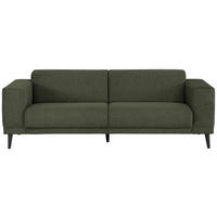 3-SITZER-SOFA in Webstoff Grün  - Schwarz/Grün, Design, Holz/Textil (218/77/93cm) - MID.YOU