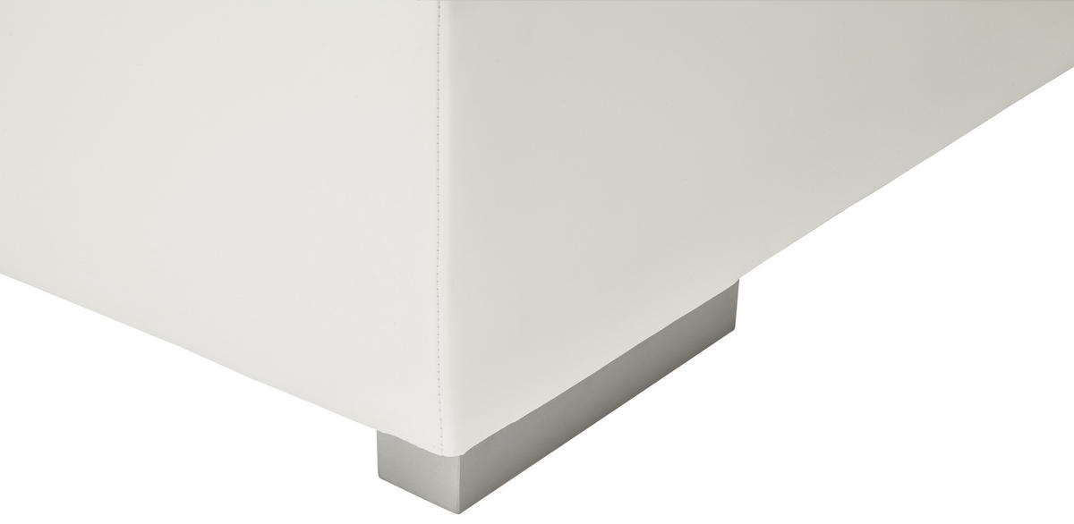 BOXSPRINGBETT 120/200 cm  in Weiß  - Silberfarben/Weiß, MODERN, Kunststoff/Textil (120/200cm) - Livetastic