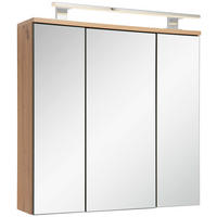 SPIEGELSCHRANK 70/70/19 cm  - Eiche Artisan, MODERN, Glas/Holzwerkstoff (70/70/19cm)