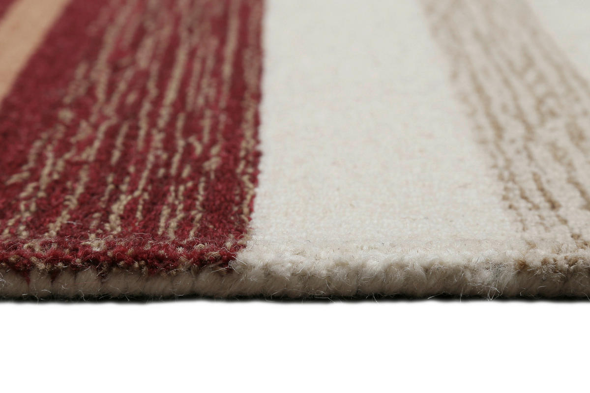 FLACHWEBETEPPICH 140/200 cm Sally Creme, Bordeaux, Beige  - Bordeaux/Beige, KONVENTIONELL, Textil (140/200cm)