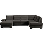 WOHNLANDSCHAFT  in Webstoff Dunkelbraun  - Dunkelbraun, KONVENTIONELL, Kunststoff/Textil (166/319/183cm) - Cantus