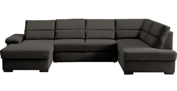 WOHNLANDSCHAFT  in Webstoff Dunkelbraun  - Dunkelbraun, KONVENTIONELL, Kunststoff/Textil (166/319/183cm) - Cantus