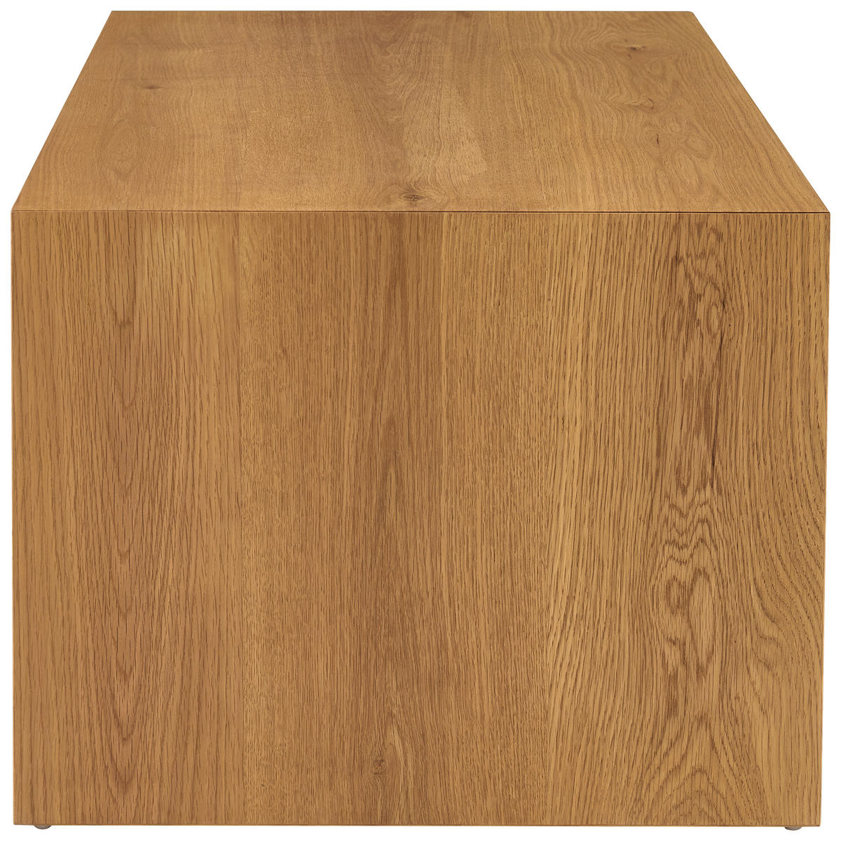 COUCHTISCH Eiche furniert 90/55/42,5 cm rechteckig Schwarz, Eichefarben  - Eichefarben/Schwarz, Design, Holz/Holzwerkstoff (90/55/42,5cm) - Carryhome