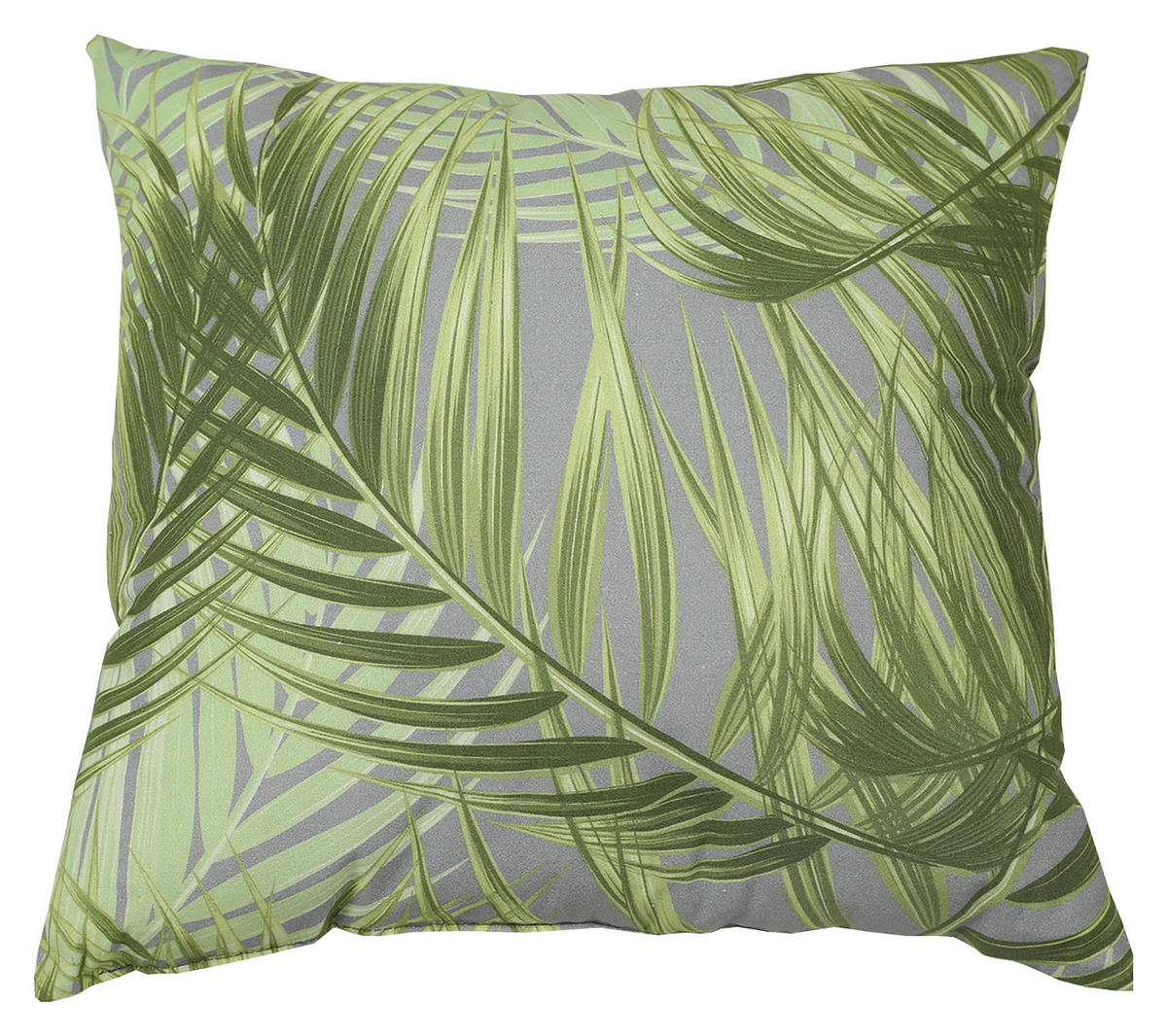 ZIERKISSEN in Grau, Grün Blätter 48/48 cm  - Grau/Grün, Design, Textil (48/48cm)