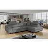 ECKSOFA Grau Textilgeflecht  - Chromfarben/Grau, Design, Textil/Metall (272/203cm) - MID.YOU