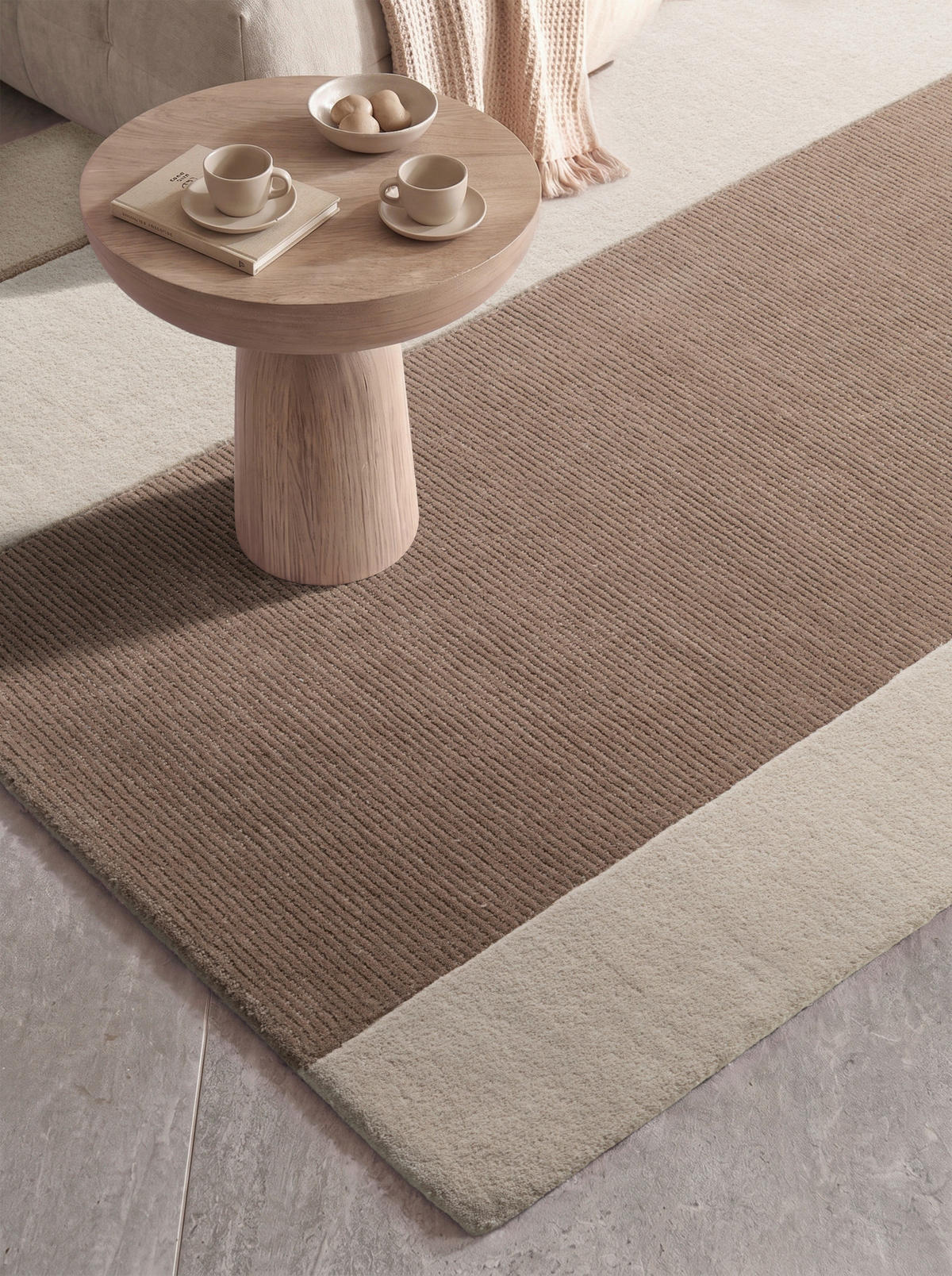 WOLLTEPPICH Wohnzimmer 160/230 cm Kollektion 1888 Karola Braun, Creme rechteckig  - Creme/Braun, Basics, Textil (160/230cm) - Villeroy & Boch