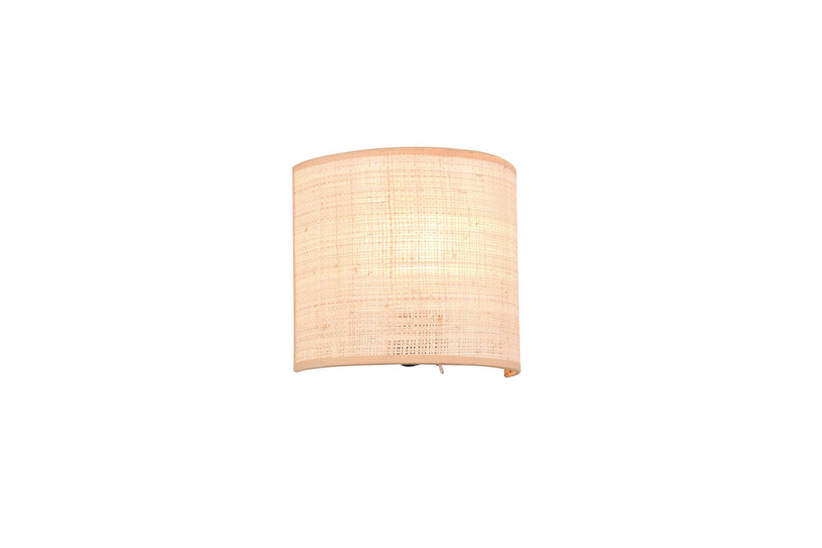 VÄGGLAMPA Aimee 23/20,5/12 cm   - svart/naturfärgad, Natur, metall/textil (23/20,5/12cm)