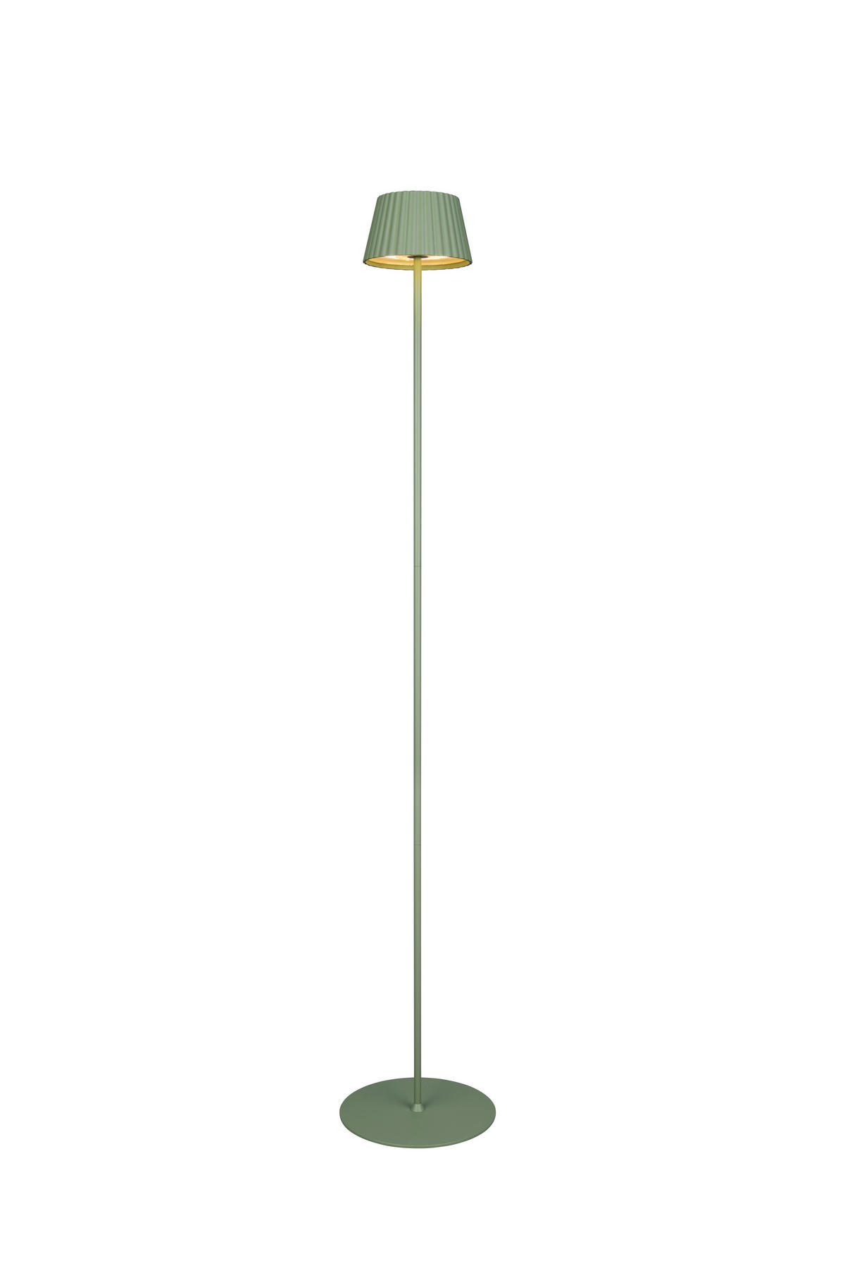 AKU STOJACÍ LAMPA, 13,5/123 cm  - zelená, Design, kov (13,5/123cm)