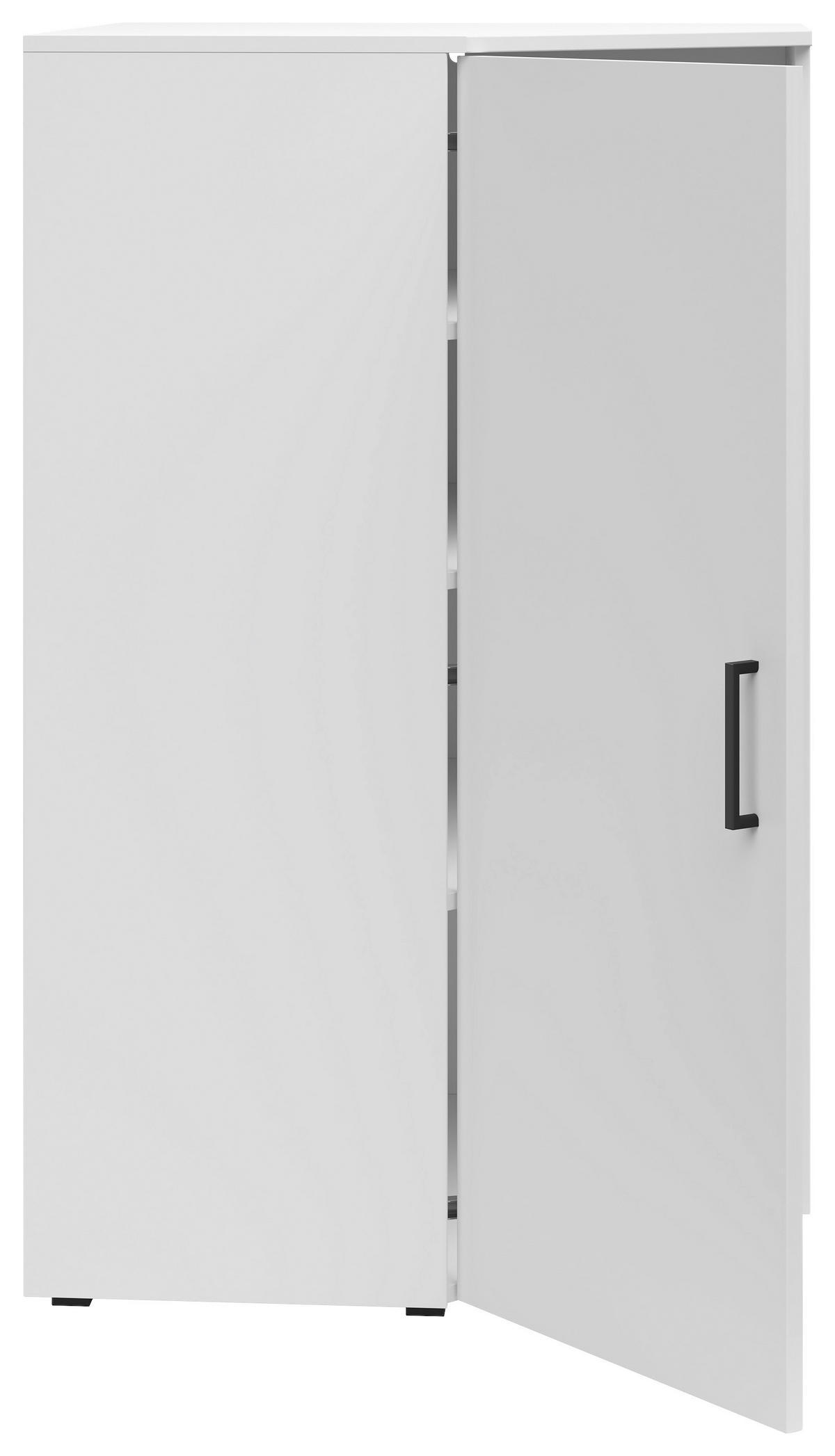 ECKKOMMODE 71,5/115/71,5 cm  in Weiss  - Weiss/Anthrazit, Modern, Holzwerkstoff/Kunststoff (71,5/115/71,5cm) - Carryhome