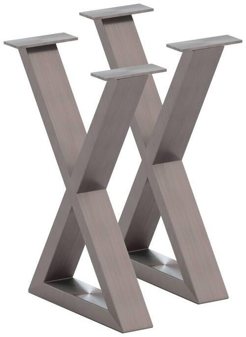 BANKGESTELL 6/45/32 cm  - Edelstahlfarben, Design, Metall (6/45/32cm) - Waldwelt