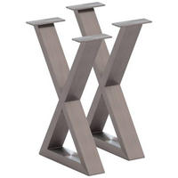 BANKGESTELL 6/45/32 cm  - Edelstahlfarben, Design, Metall (6/45/32cm) - Waldwelt