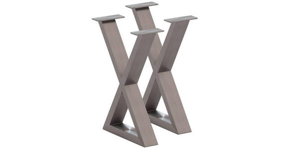 BANKGESTELL 6/45/32 cm - Edelstahlfarben, Design, Metall (6/45/32cm) - Waldwelt