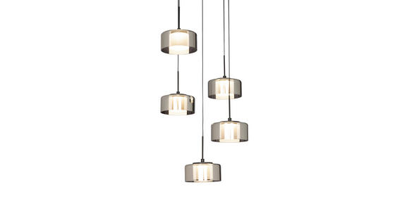 LED-HÄNGELEUCHTE Newark 44/150 cm - Dunkelgrau, Design, Glas (44/150cm) - Dieter Knoll