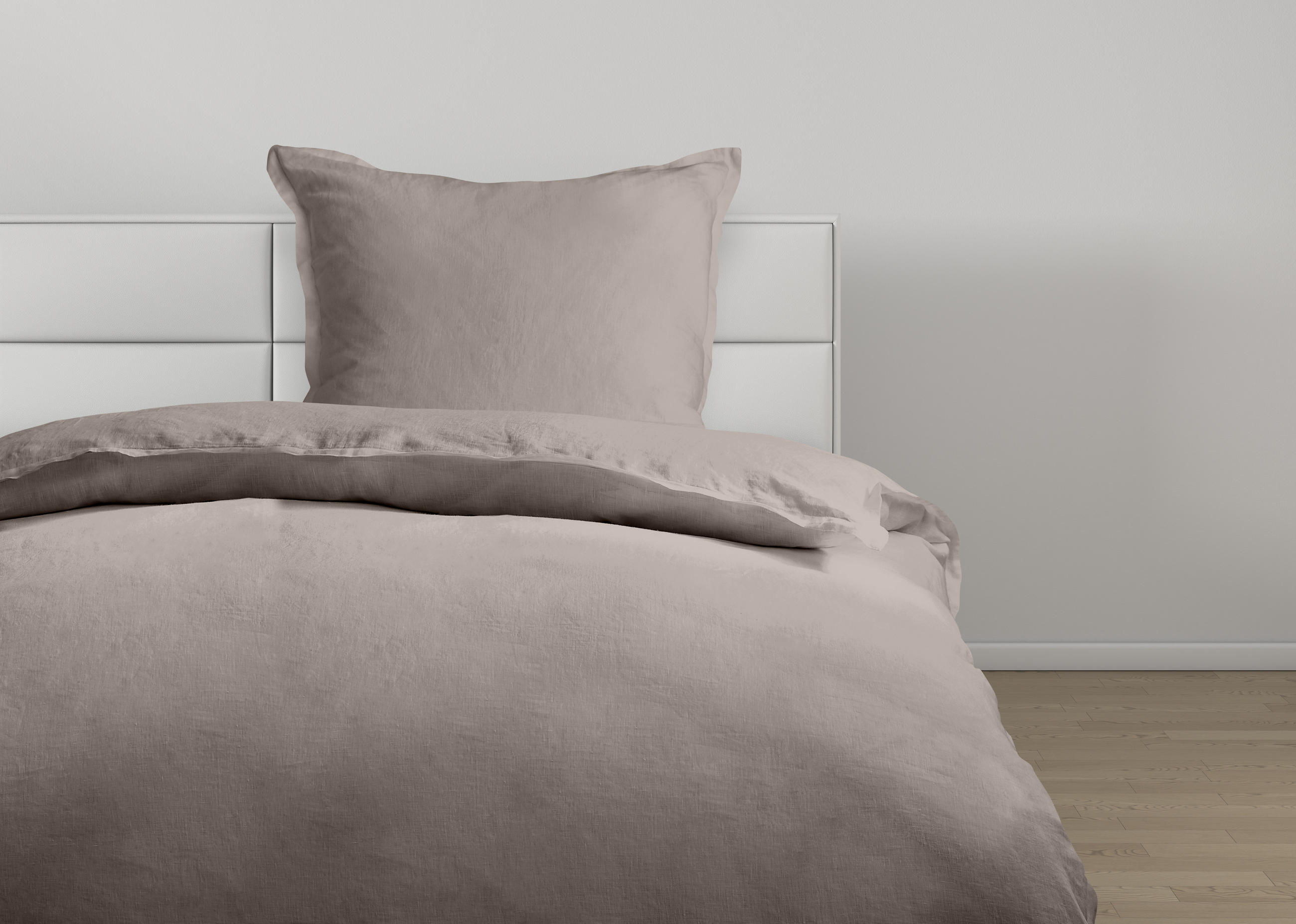 BETTWÄSCHESET Leinenoptik 140/200 cm 70 cm/90 cm - Grau, Trend, Textil (140/200cm) - Ambiente