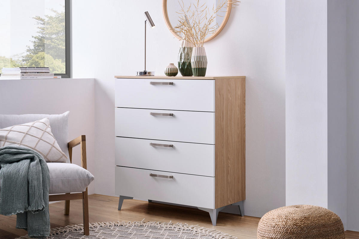 POLC 46/90/40 cm tölgyfa  - fekete/tölgyfa, Konventionell, műanyag/faalapú anyag (46/90/40cm) - Hom`in