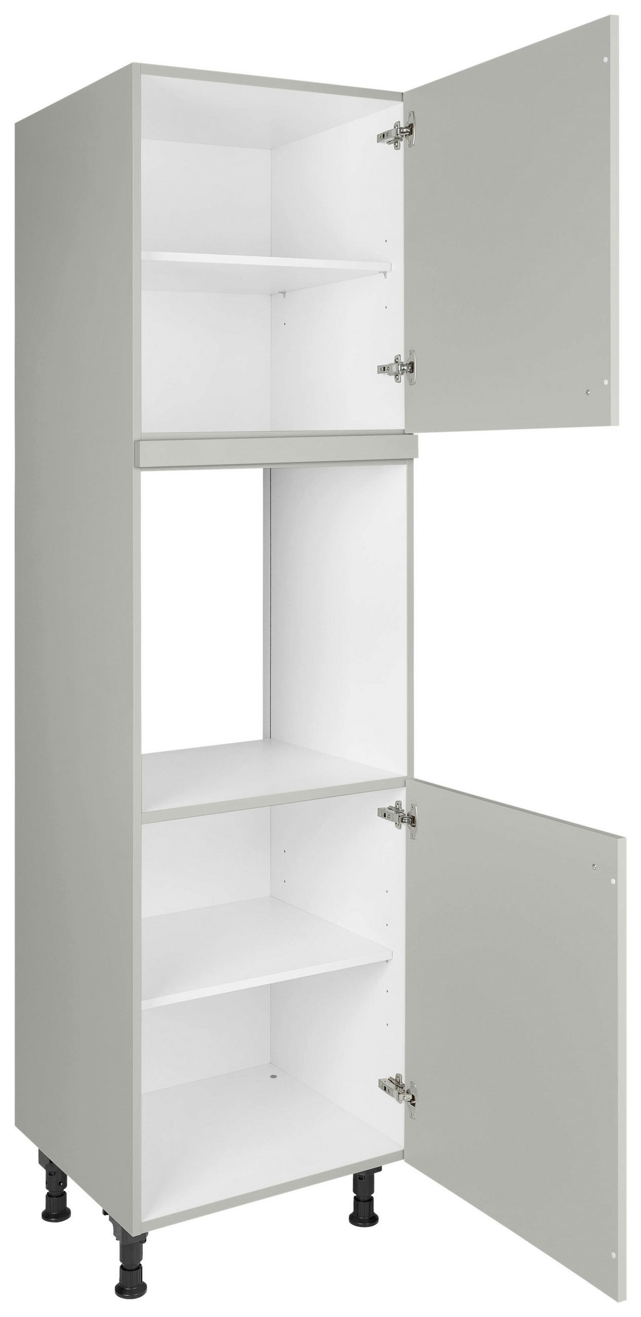GERÄTEUMBAUSCHRANK 60/216,6/58 cm  in Grau  - Schwarz/Grau, MODERN, Holzwerkstoff/Metall (60/216,6/58cm) - Nobilia