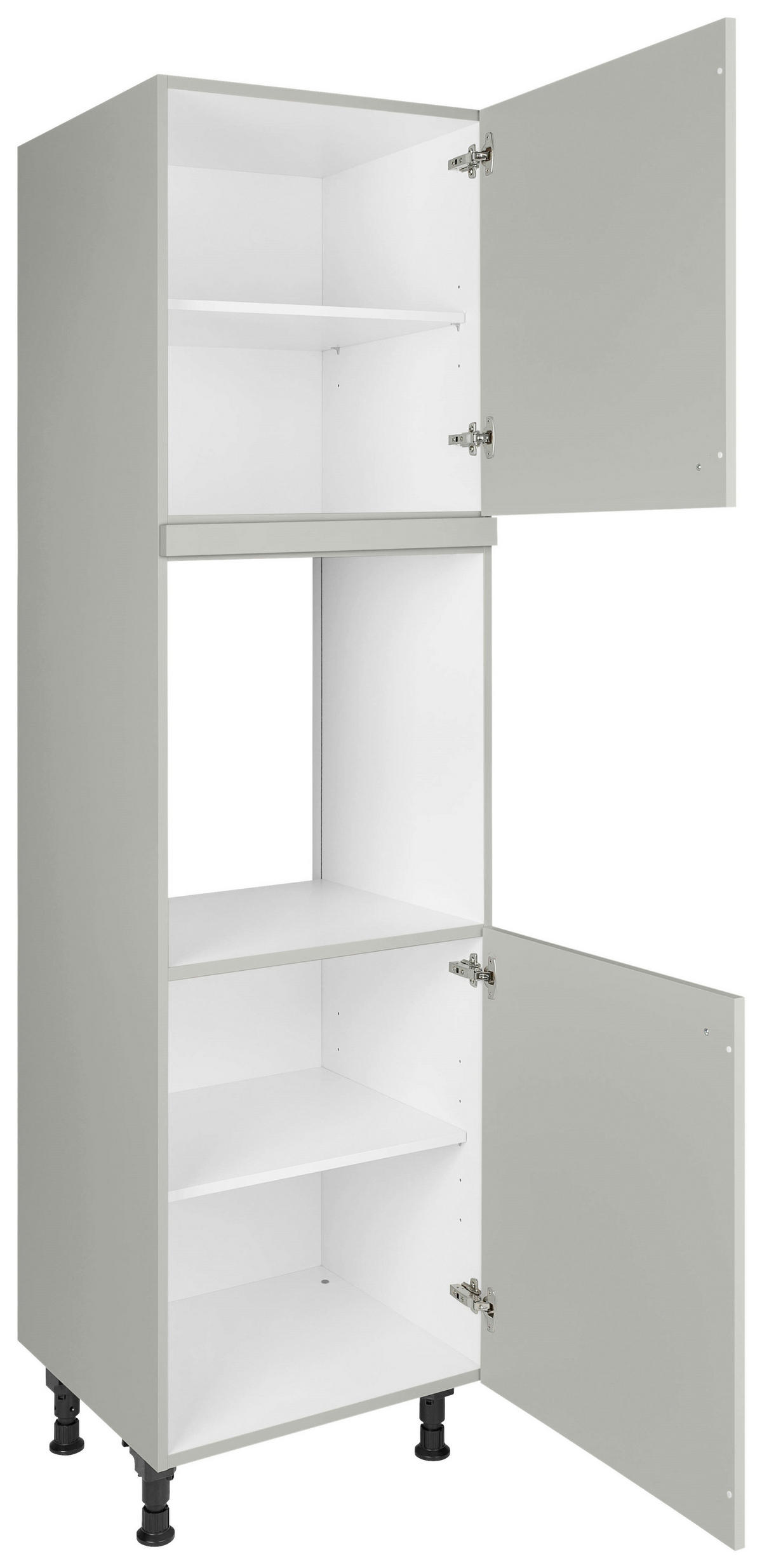 GERÄTEUMBAUSCHRANK 60/216,6/58 cm  in Grau  - Schwarz/Grau, MODERN, Holzwerkstoff/Metall (60/216,6/58cm) - Nobilia