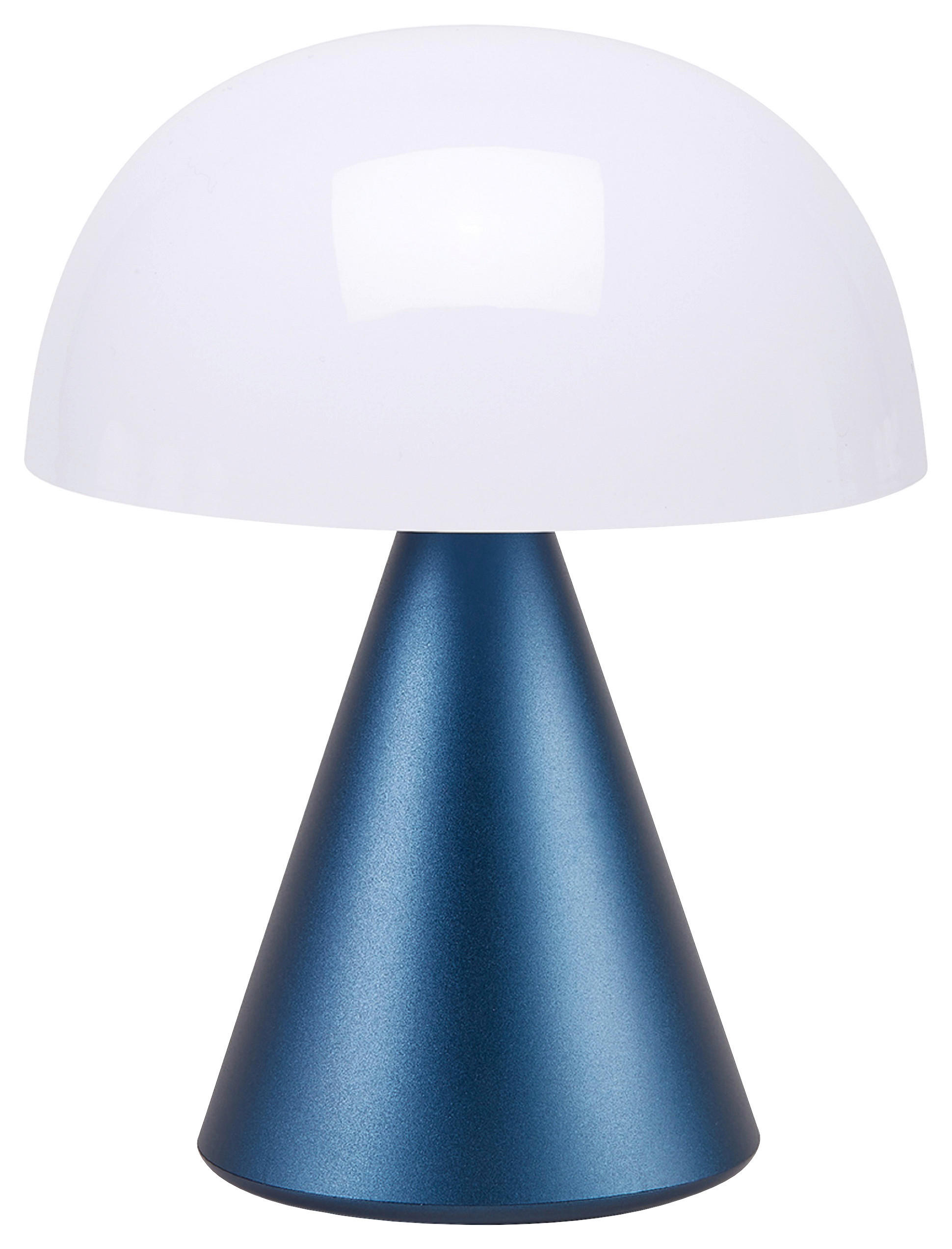 AKKU-TISCHLEUCHTE 14/17/14 cm   - Dunkelblau, Design, Kunststoff/Metall (14/17/14cm)